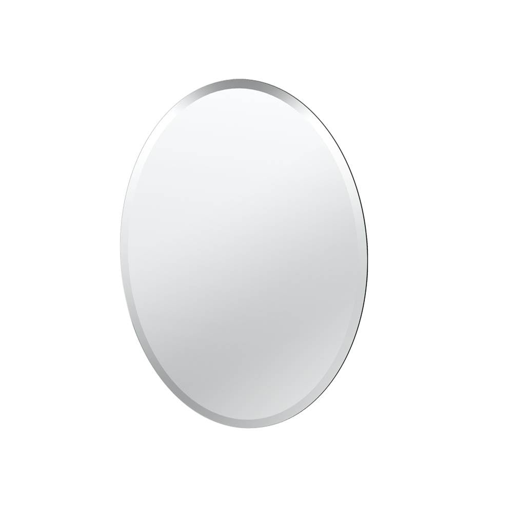 Gatco Flush Mount 26.5H Frameless Oval Mirror