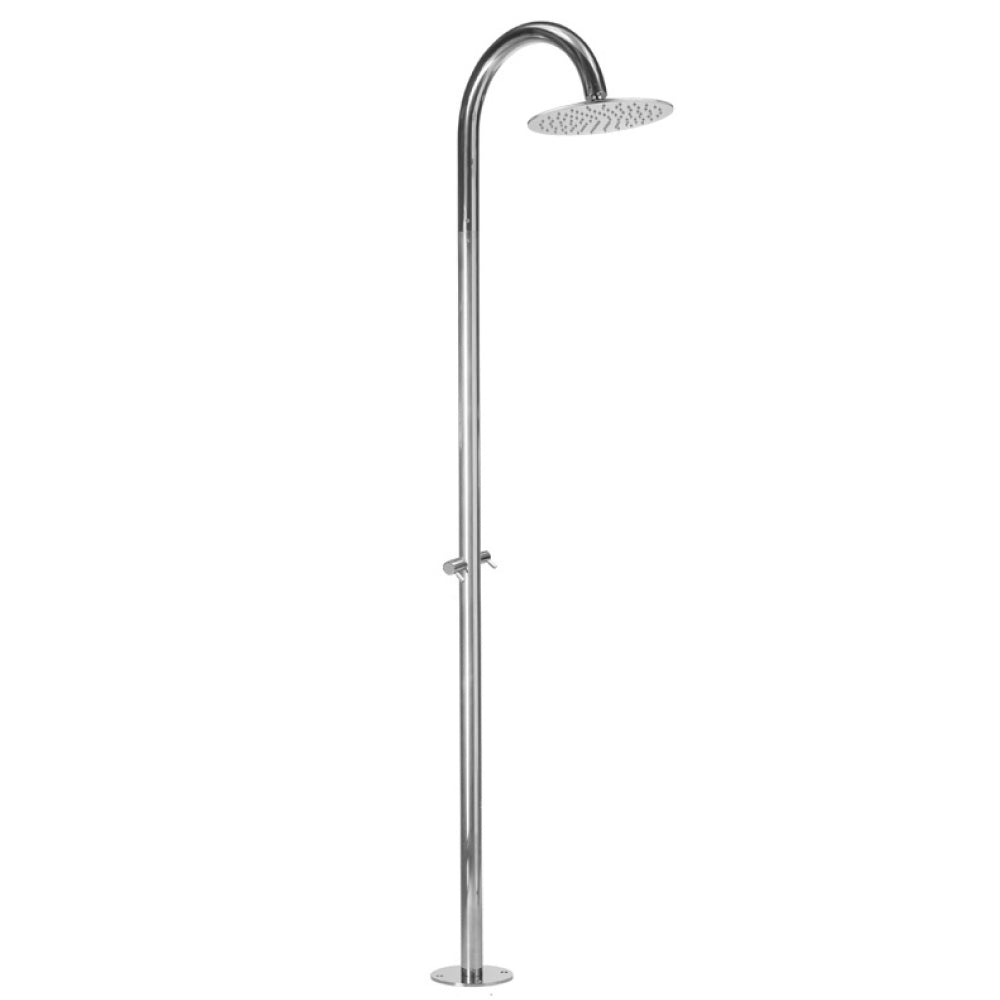 Jaclo 1833-PSS Aqua Staccato Outdoor Shower Column - Floor Install - Polished Stainless