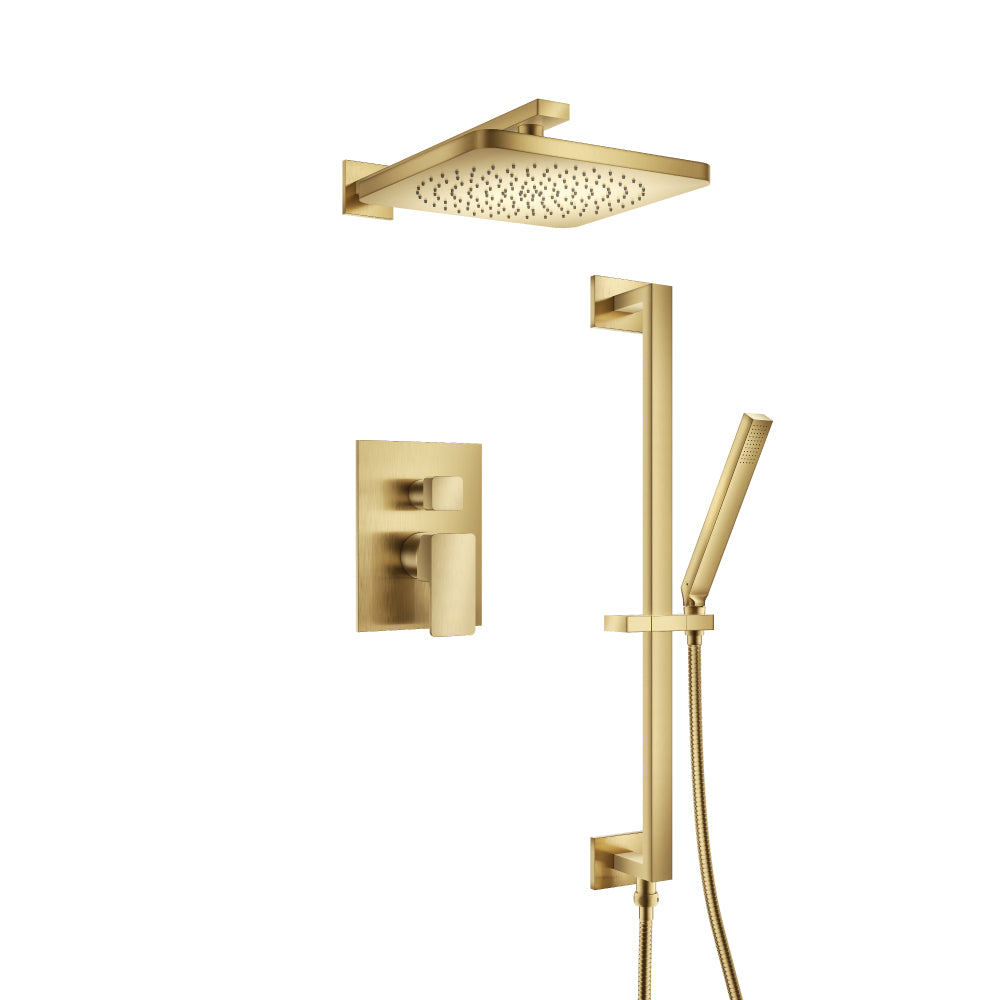 Flusso Serie 196 196.3450 Two Output Shower Set With Shower Head, Hand Held And Slide Bar