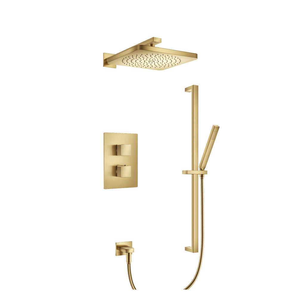 Flusso Serie 196 196.7100 Two Output Shower Set With Shower Head, Hand Held And Slide Bar