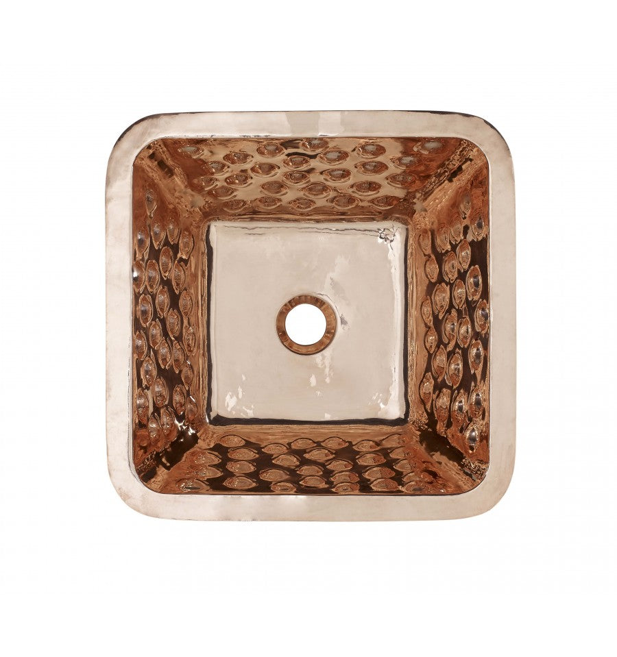 Thompson Traders 1SPC-LA Picasso Palla Legacy Kitchen Square Handcrafted bar or bath sink Rose Gold