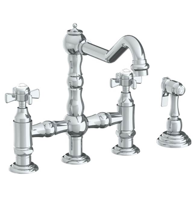 Watermark 206-7.6-S1 Paris Deck Mounted Bridge Kitchen Faucet With Side Spray