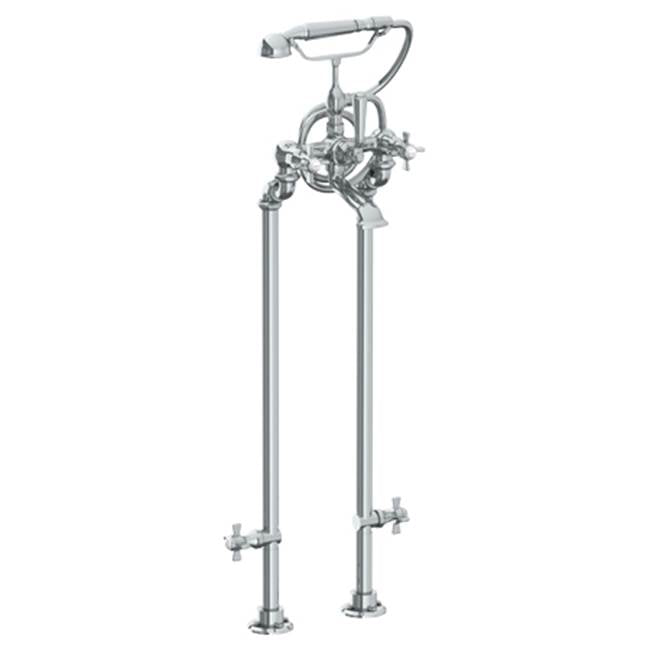 Watermark 206-8.3STP-S1 Paris Floor Standing Bath Set With Hand Shower & Shut-Off Valves