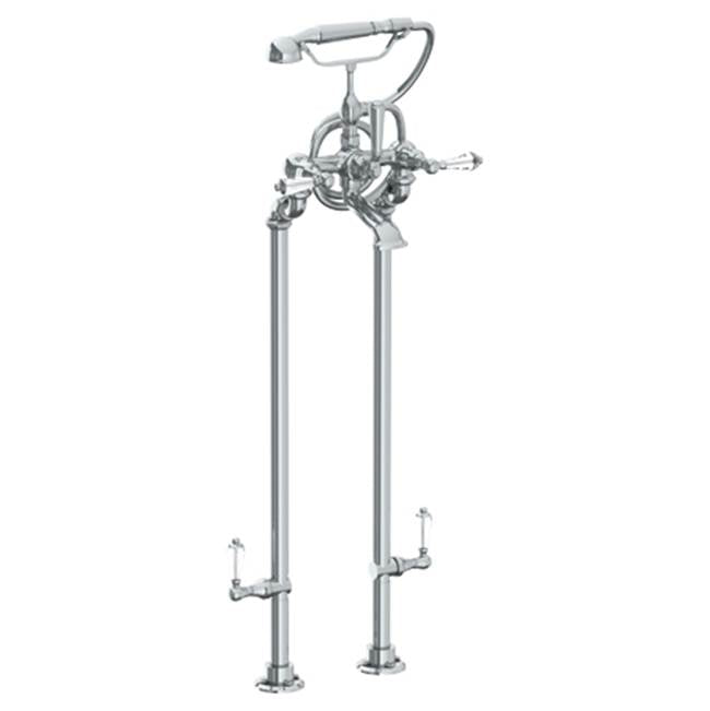 Watermark 206-8.3STP-SWA Paris Floor Standing Bath Set With Hand Shower & Shut-Off Valves