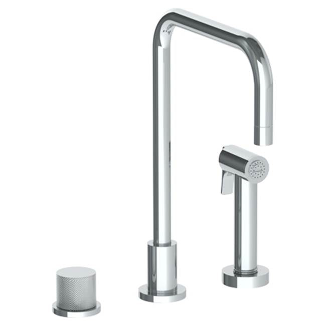 Watermark 22-7.1.3A-TIA Titanium Deck Mounted 3 Hole Square Top Kitchen Set - Includes Side Spray - Parent