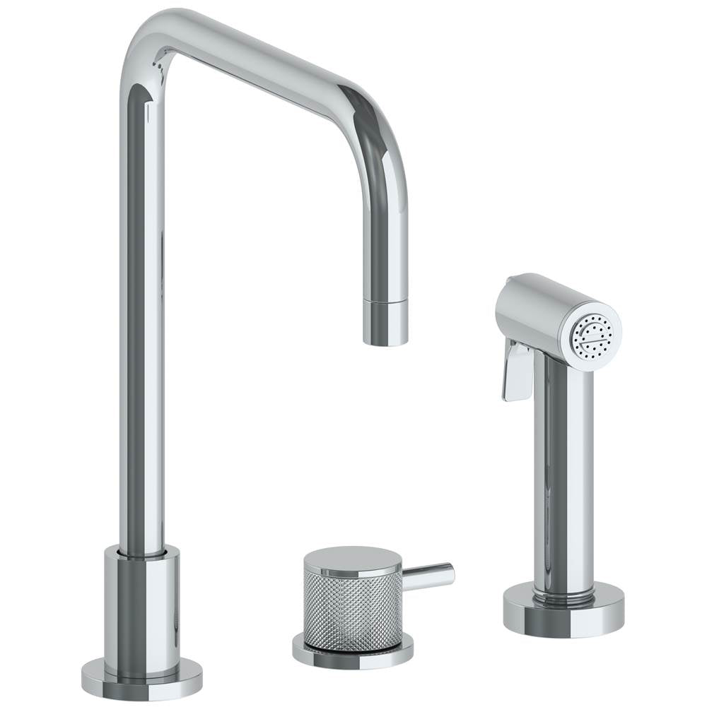 Watermark 22-7.1.3A-TIC Titanium Deck Mounted 3 Hole Square Top Kitchen Set - Includes Side Spray - Parent