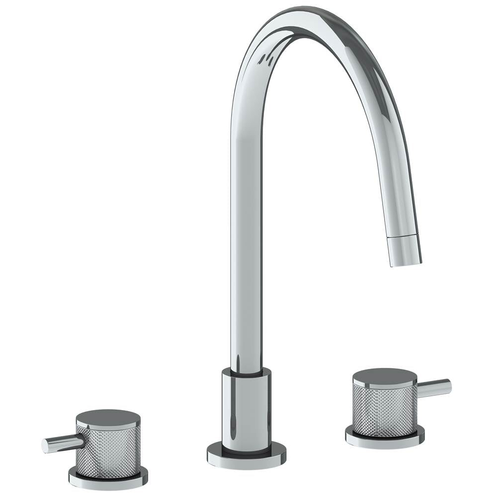 Watermark 22-7G-TIC Titanium Deck Mounted 3 Hole Gooseneck Kitchen Faucet