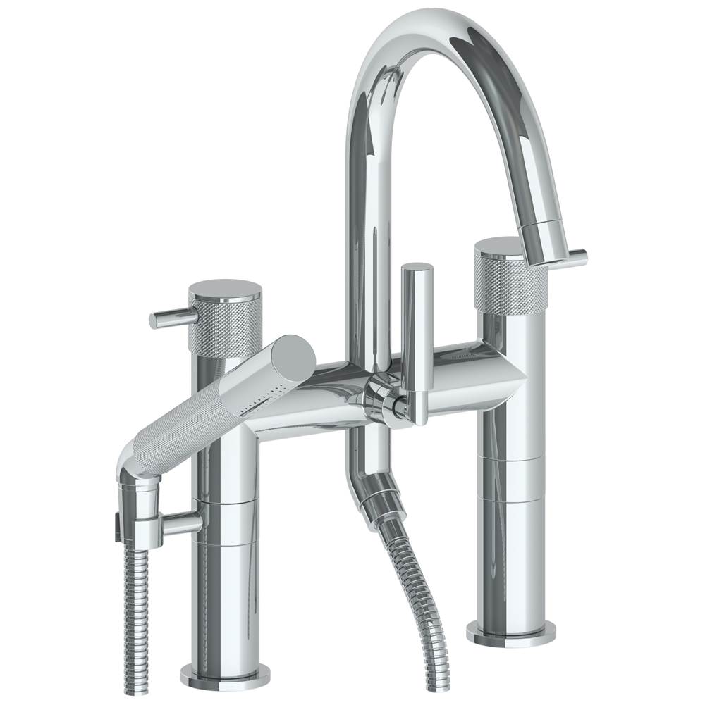 Watermark 22-8.2-TIC Titanium Deck Mounted Exposed Gooseneck Bath Set With Hand Shower
