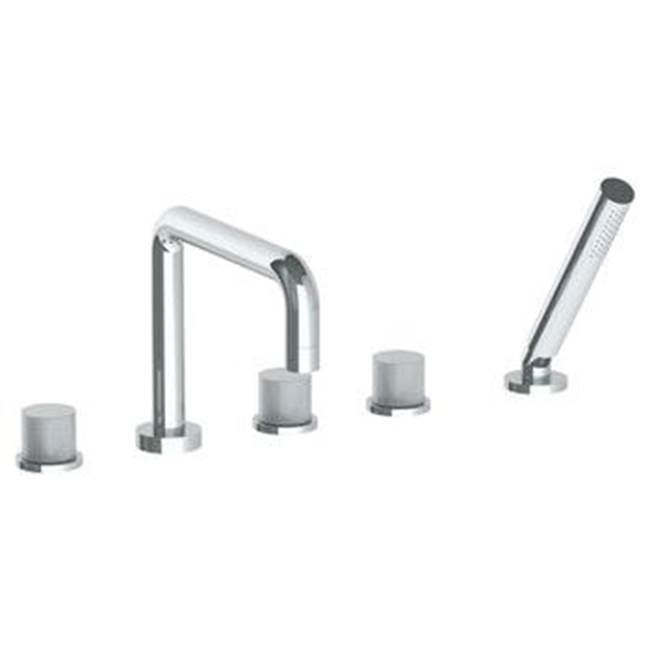 Watermark 22-8.26.1-TIA Titanium Deck Mounted 5 Hole Square Bath Set