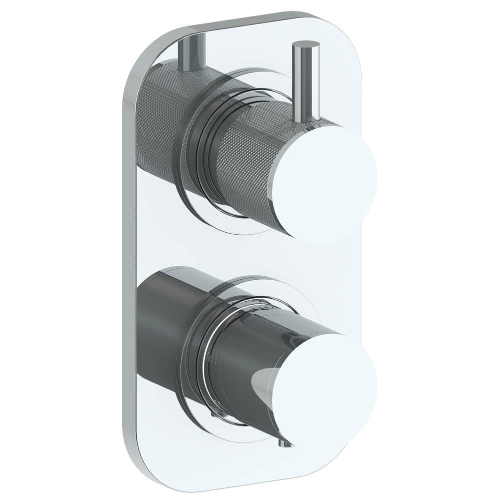 Watermark 22-T25-TIB Titanium Wall Mounted Mini Thermostatic Shower Trim With Built-In Control 3-1/2" X 6-1/4". - Parent