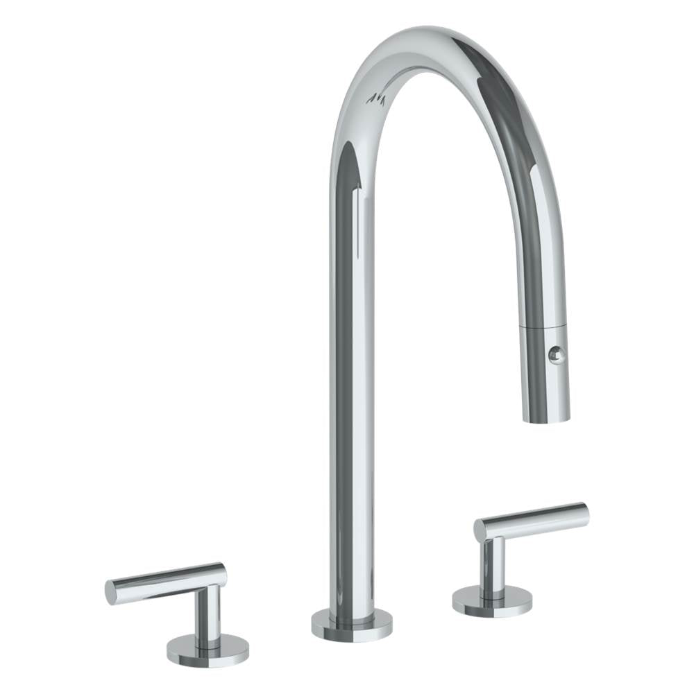 Watermark 23-7PG2-L8 Deck Mounted 3 Hole Gooseneck Kitchen Faucet With Pull Down Spray - Parent