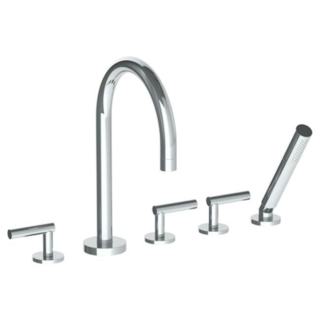 Watermark 23-8.1-L8 Loft 2.0 Deck Mounted 5 Hole Gooseneck Bath Set