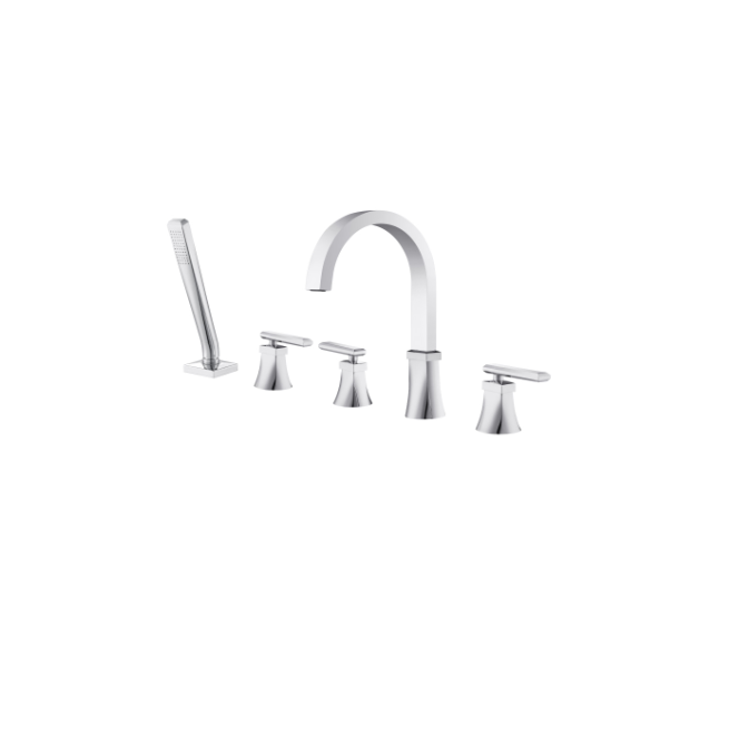 Flusso 230.2420 Five Hole Deck Mounted Roman Tub Faucet With Hand Shower - Parent