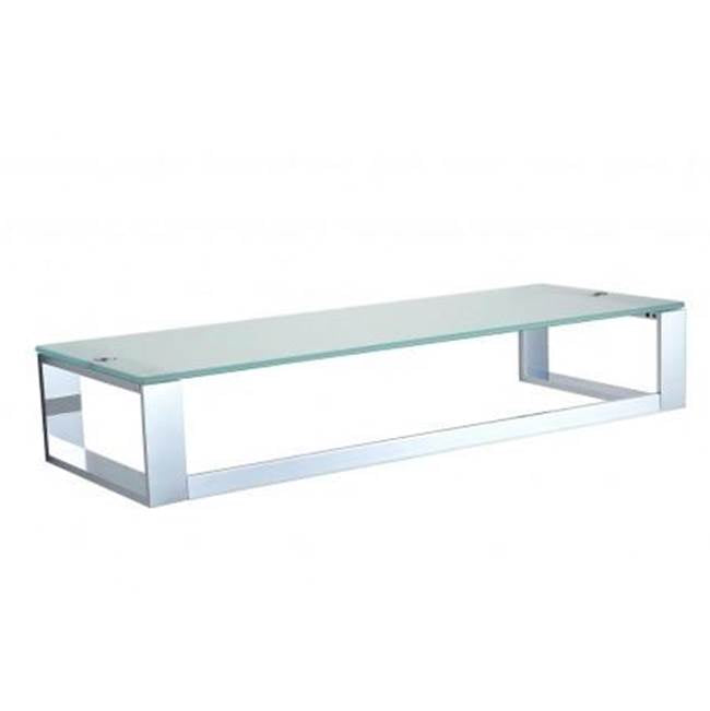 Kartners 232672 Berlin Glass Towel Shelf With Towel Bar 24" - Parent