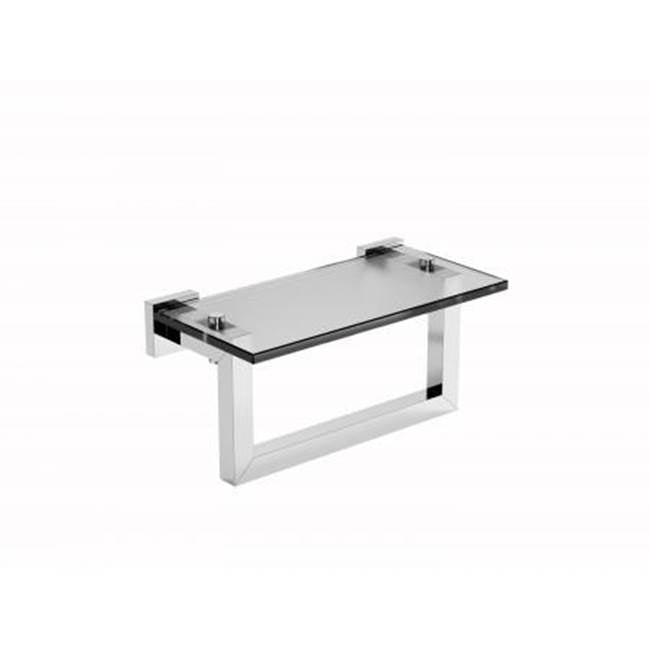 Kartners 248676 London Glass Shelf With Towel Bar 10" - Parent