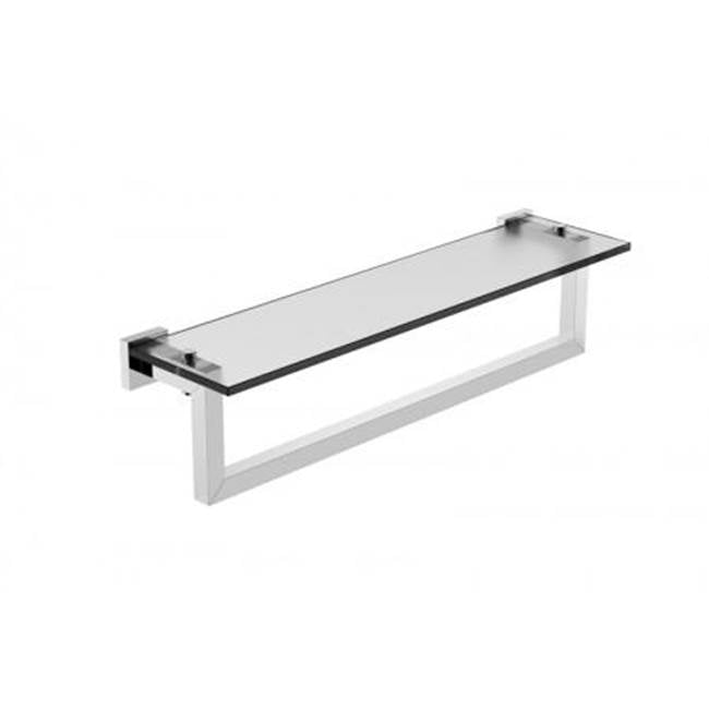 Kartners 248678 London Glass Shelf With Towel Bar 24" - Parent