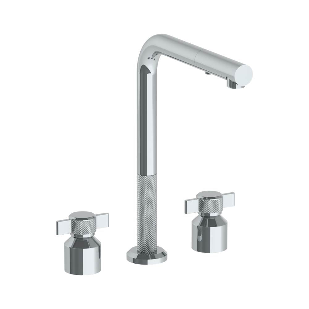 Watermark 25-7P1-IN16 Deck Mounted 3 Hole Square Top Kitchen Faucet With Pull Out Spray - Parent