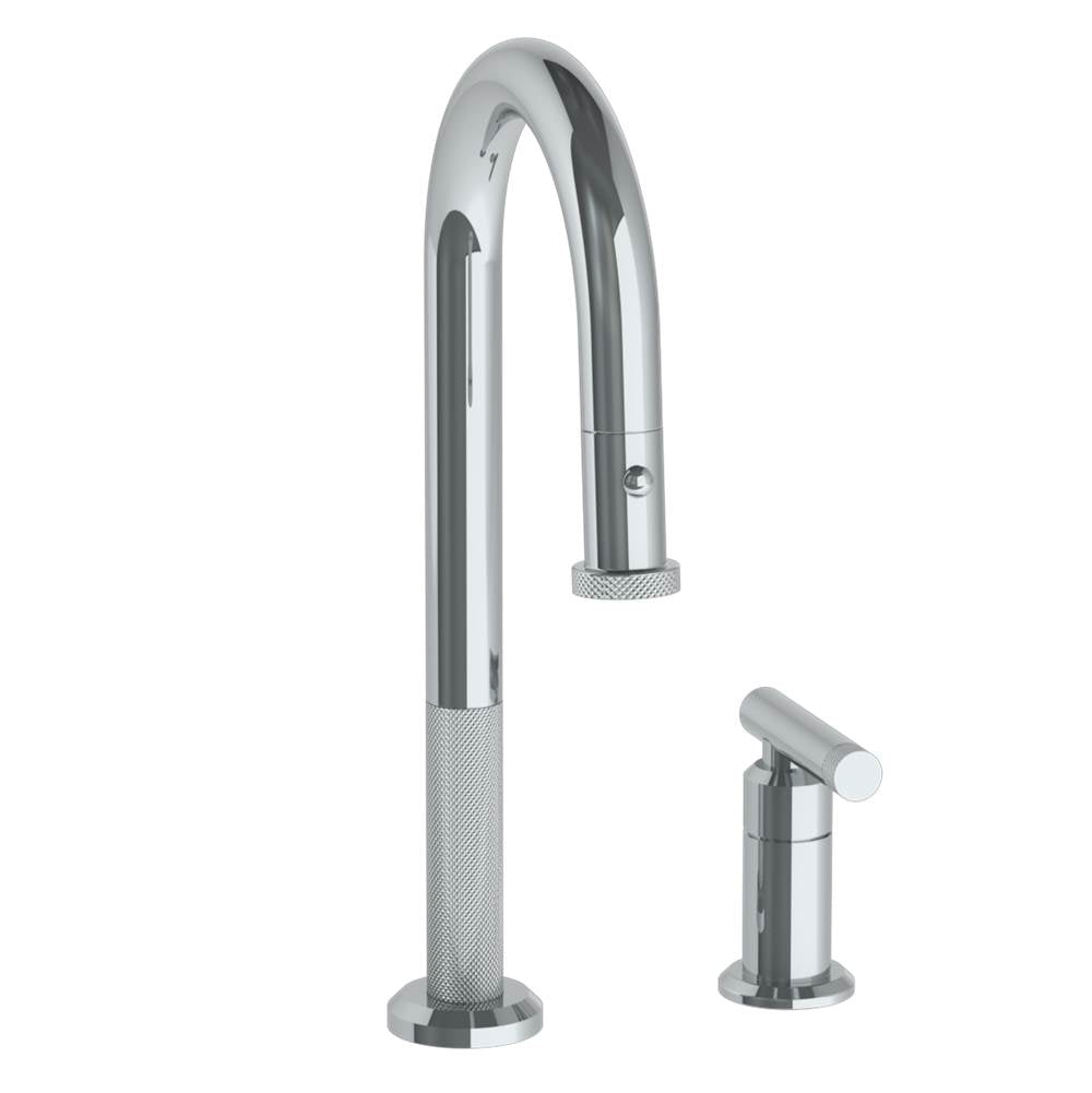 Watermark 25-9.1.3PG2-IN14V Deck Mounted 2 Hole Gooseneck Prep Faucet With Pull Down Spray - Parent