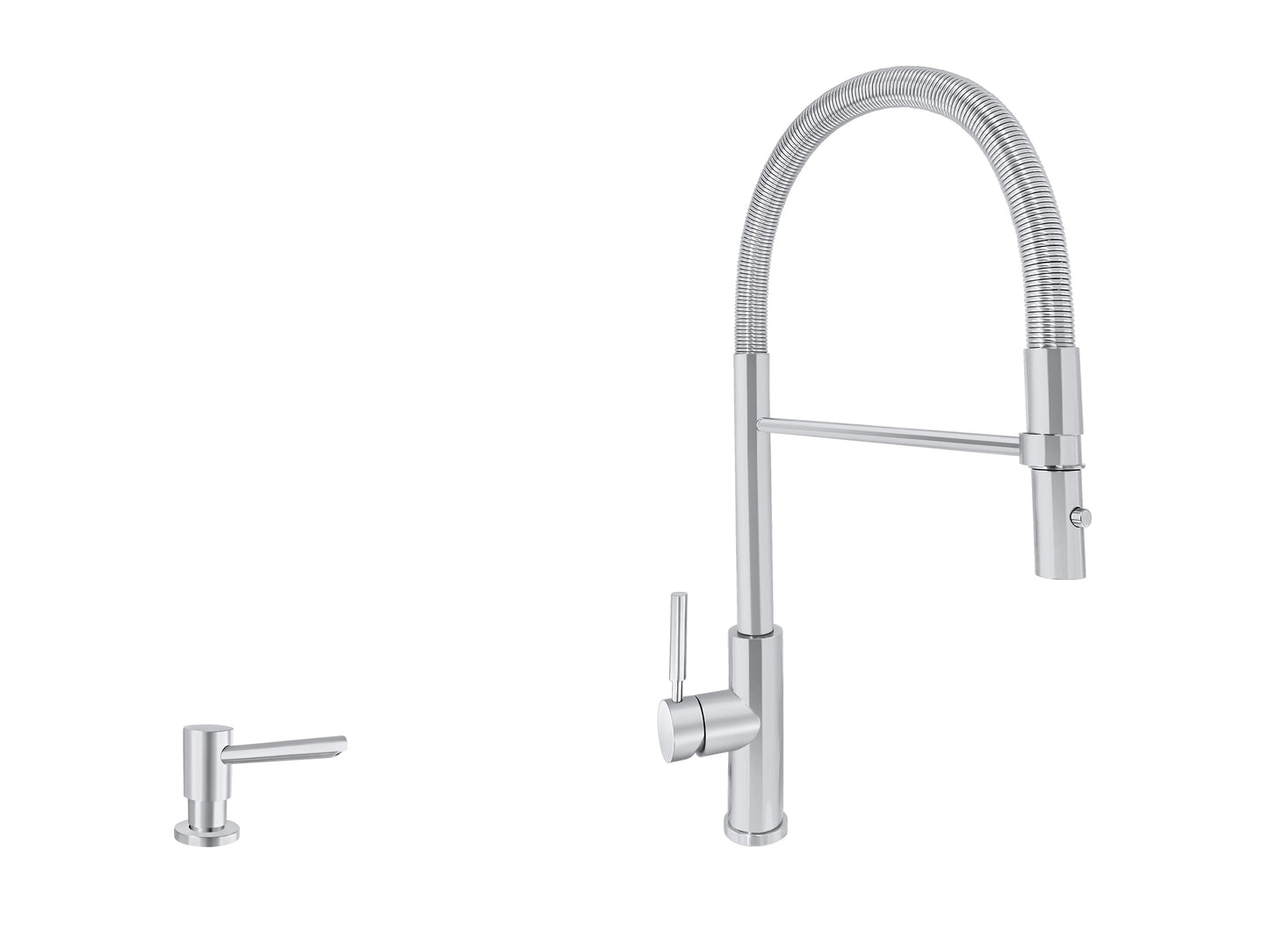 Acquaco 26.726RL-2 Culinario Pro Low Spout Pull Out Kitchen Faucet 2pc. Suite