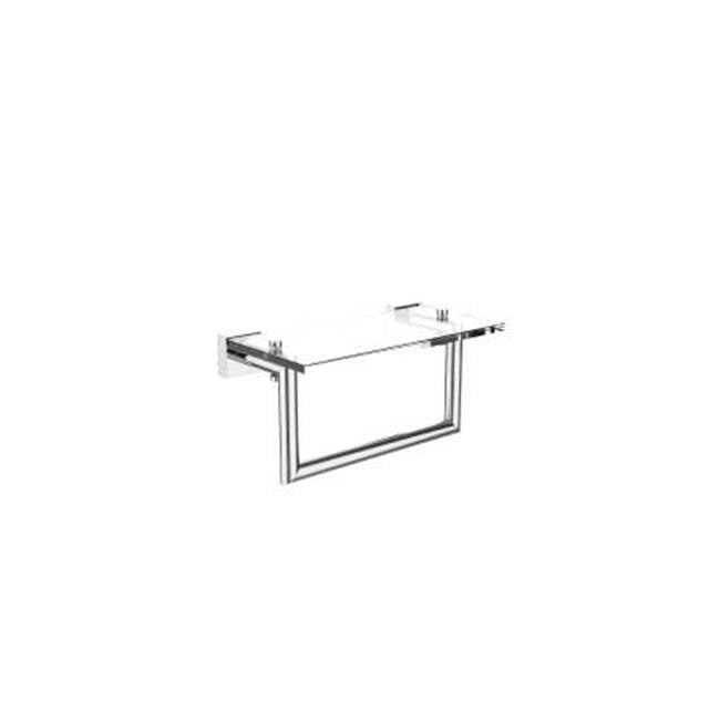 Kartners 262676 Madrid 10" Glass Shelf With Towel Rail - Parent