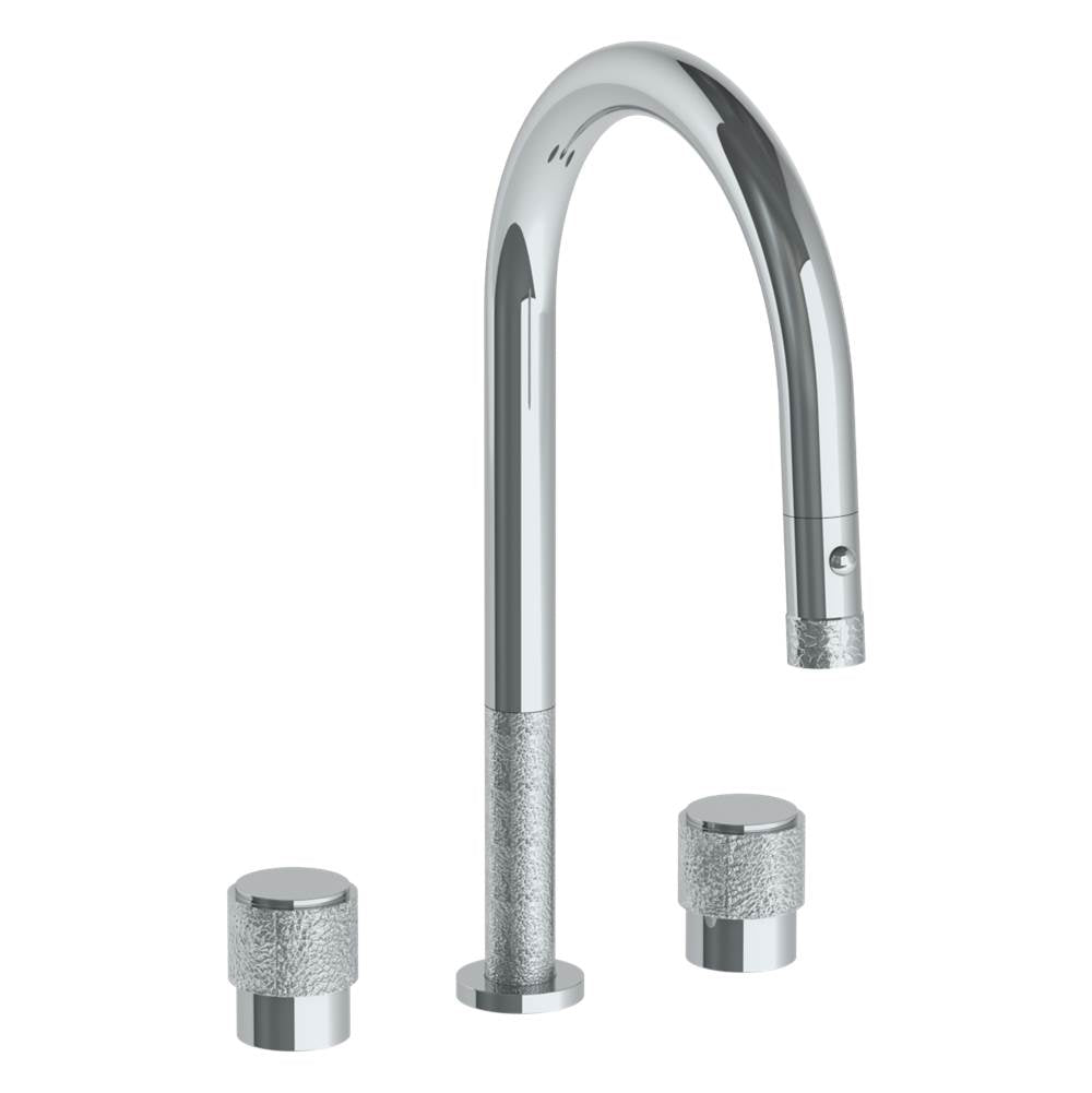 Watermark 27-7PG216 Deck Mounted 3 Hole Gooseneck Kitchen Faucet With Pull Down Spray - Parent