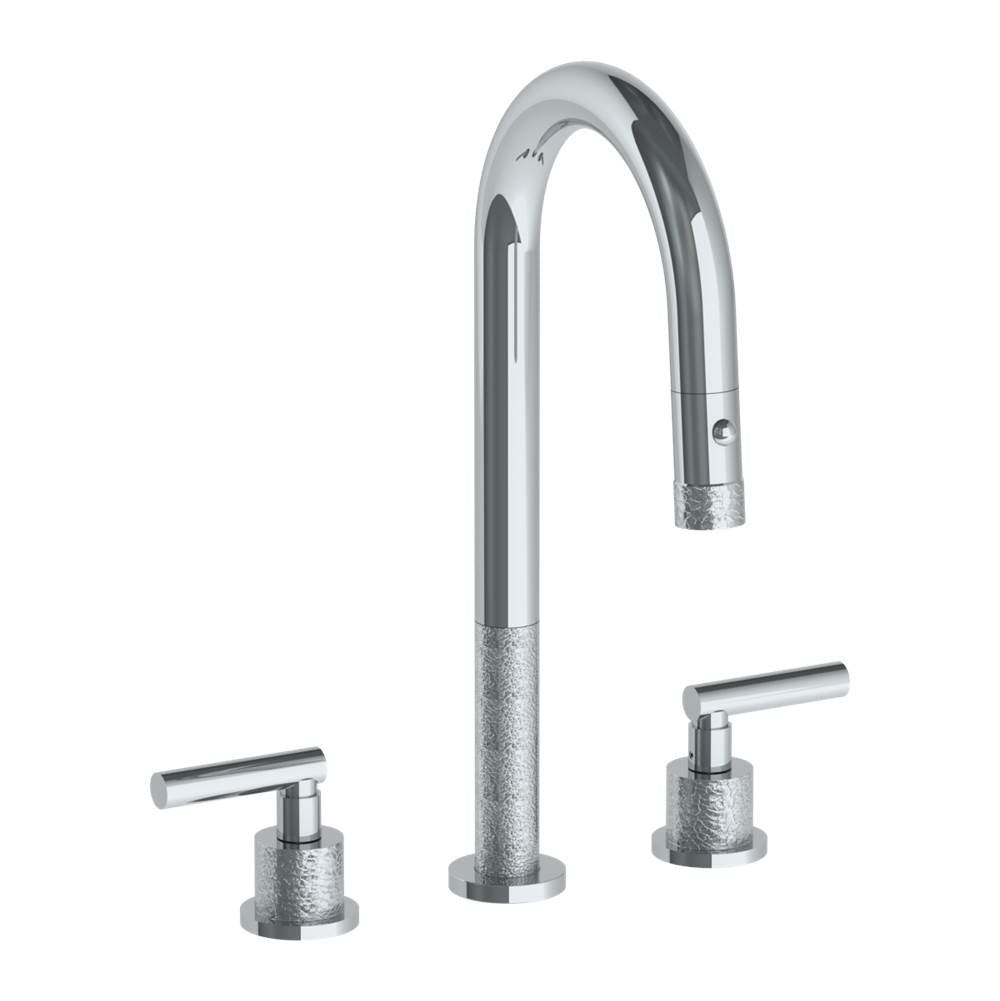 Watermark 27-9PG414 Deck Mounted 3 Hole Gooseneck Prep Faucet With Pull Down Spray - Parent