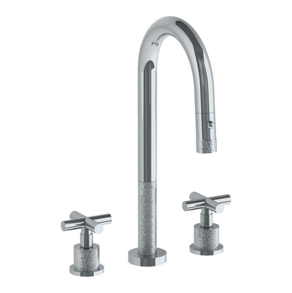 Watermark 27-9PG415 Deck Mounted 3 Hole Gooseneck Prep Faucet With Pull Down Spray - Parent