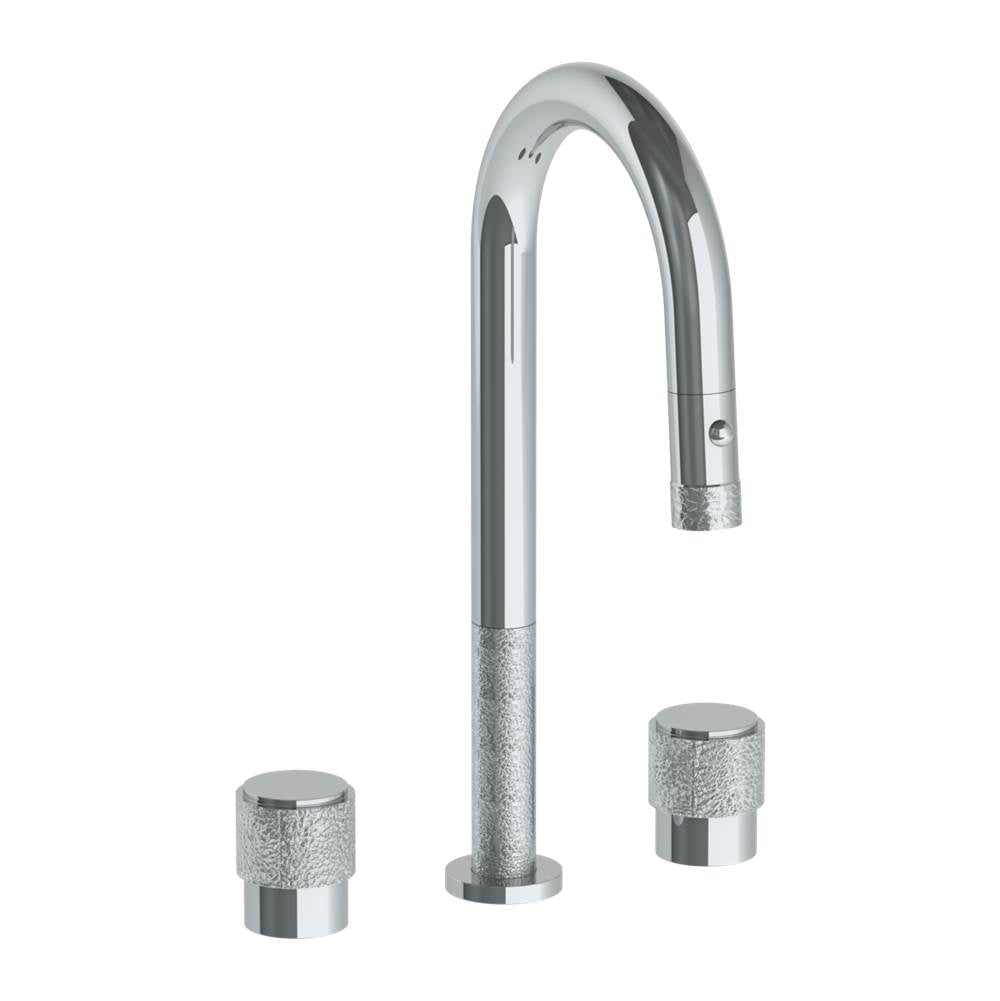 Watermark 27-9PG416 Deck Mounted 3 Hole Gooseneck Prep Faucet With Pull Down Spray - Parent