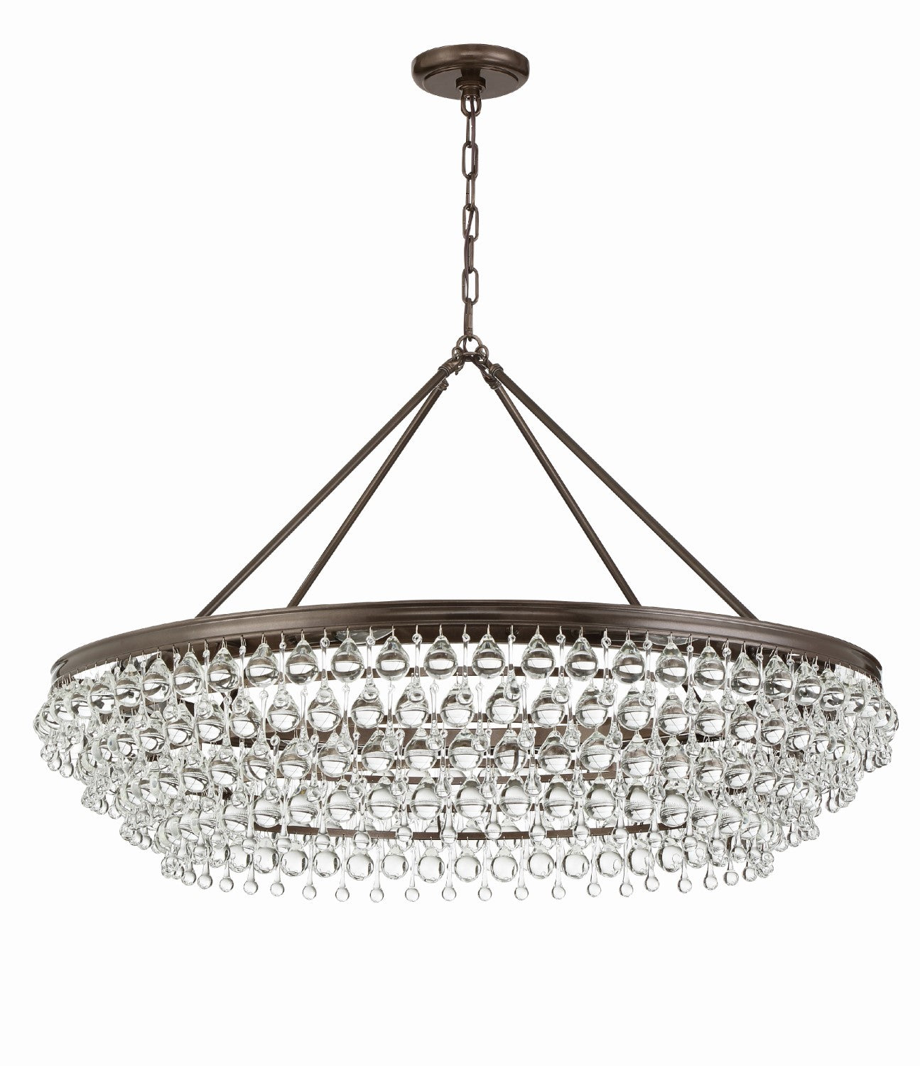 Crystorama 278 Calypso 8 Light Crystal Teardrop Chandelier