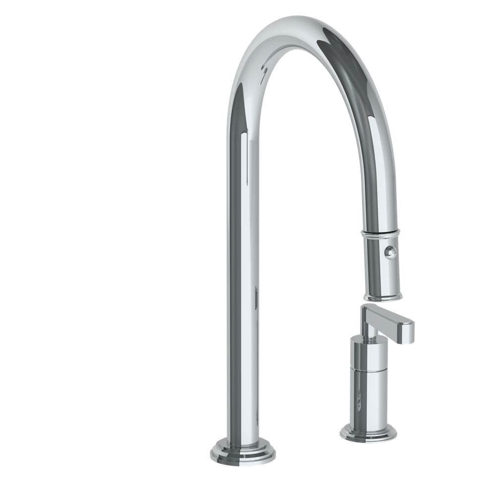 Watermark 29-7.1.3PG2-TR24V Deck Mounted 2 Hole Gooseneck Kitchen Faucet With Pull Down Spray - Parent