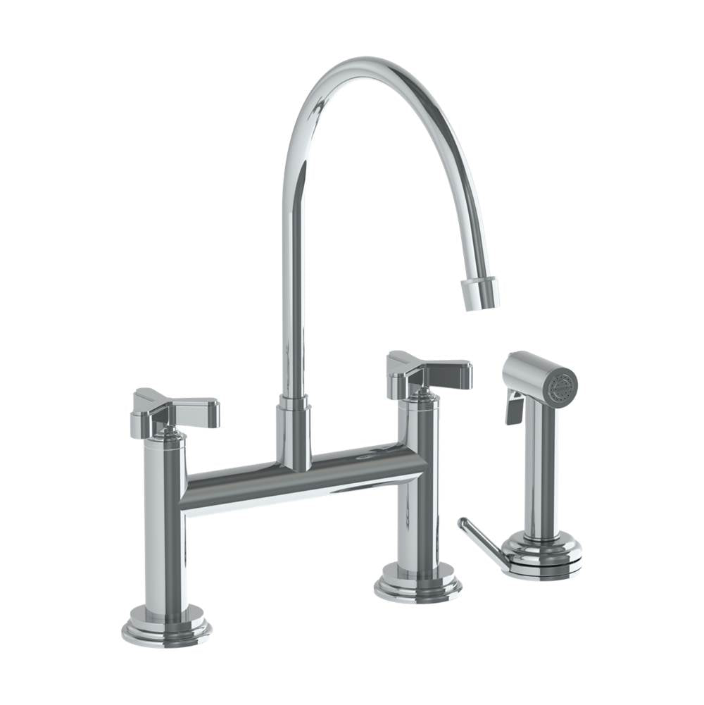 Watermark 29-7.65EG-TR25 Deck Mounted Bridge Kitchen Faucet With Extended Spout And Independent Side Spray - Parent