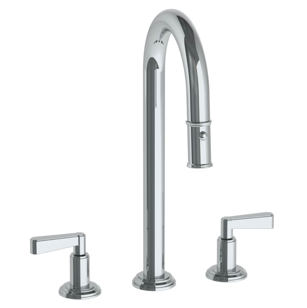 Watermark 29-9PG4-TR24 Deck Mounted 3 Hole Gooseneck Prep Faucet With Pull Down Spray - Parent