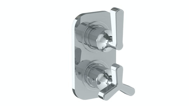 Watermark 29-T25-TR15 Transitional Wall Mounted Mini Thermostatic Shower Trim With Built-In Control 3-1/2" X 6-1/4". - Parent