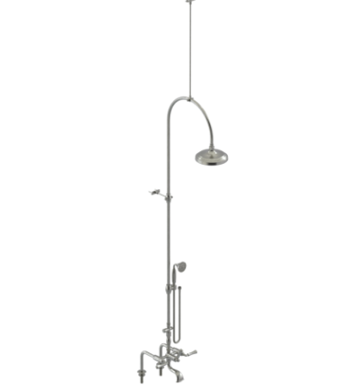 Rubinet 2DRVL Deck Mount Tub Shower With Hand Held Shower