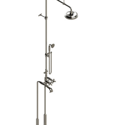 Rubinet 2FHXC Deck Mount Tub Shower With Hand Held Shower