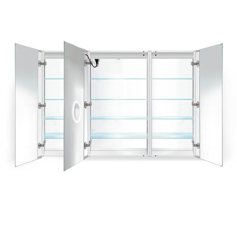 Krugg SVANGE6642DLLR Double LED Medicine Cabinet 66X 42 With Dimmer and Defogger