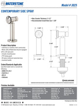 Load image into Gallery viewer, Waterstone 3900-2 Parche Prep Faucet 2pc. Suite