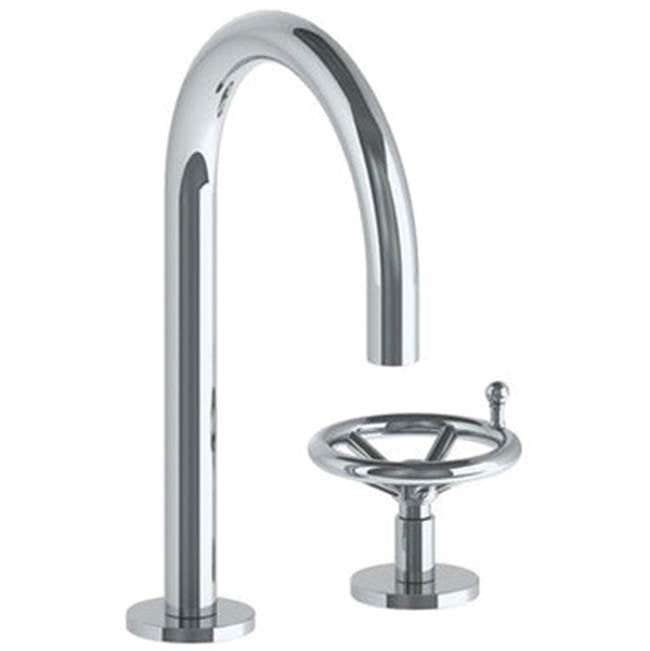 Watermark 31-1.3G-BKA1 Brooklyn Deck Mounted 2 Hole Extended Gooseneck Lavatory Set