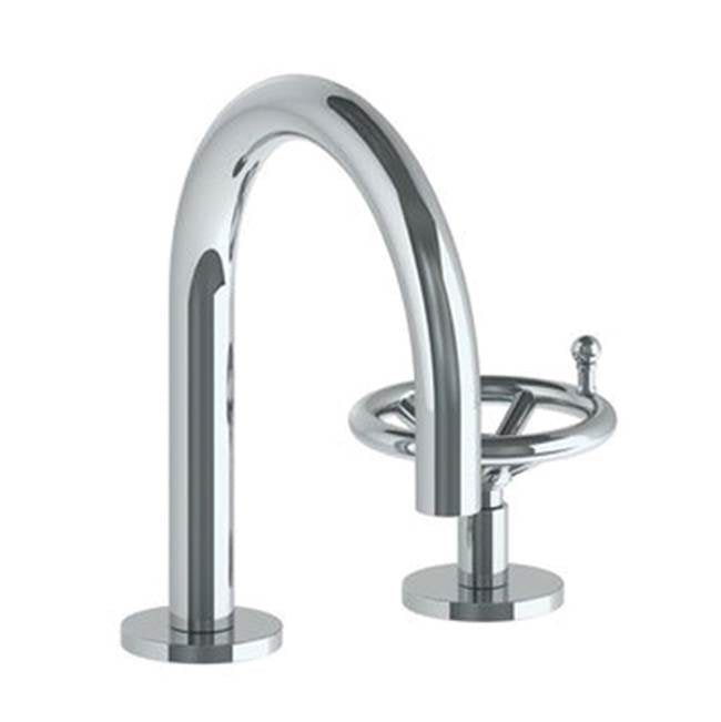 Watermark 31-1.3GS-BKA1 Brooklyn Deck Mounted 2 Hole Gooseneck Lavatory Set