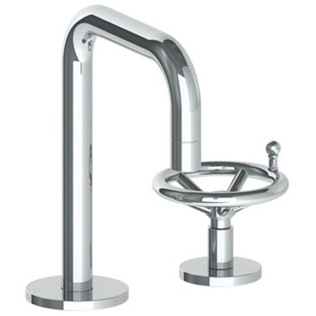 Watermark 31-1.3X-BKA1 Brooklyn Deck Mounted 2 Hole Square Extended Spout Lavatory Set