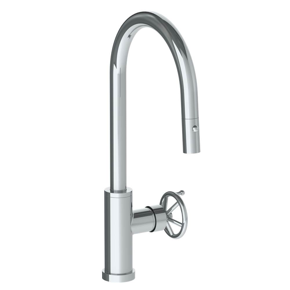 Watermark 31-7.3PG2-BKA1 Deck Mounted 1 Hole Gooseneck Kitchen Faucet With Pull Down Spray - High Spout - Parent