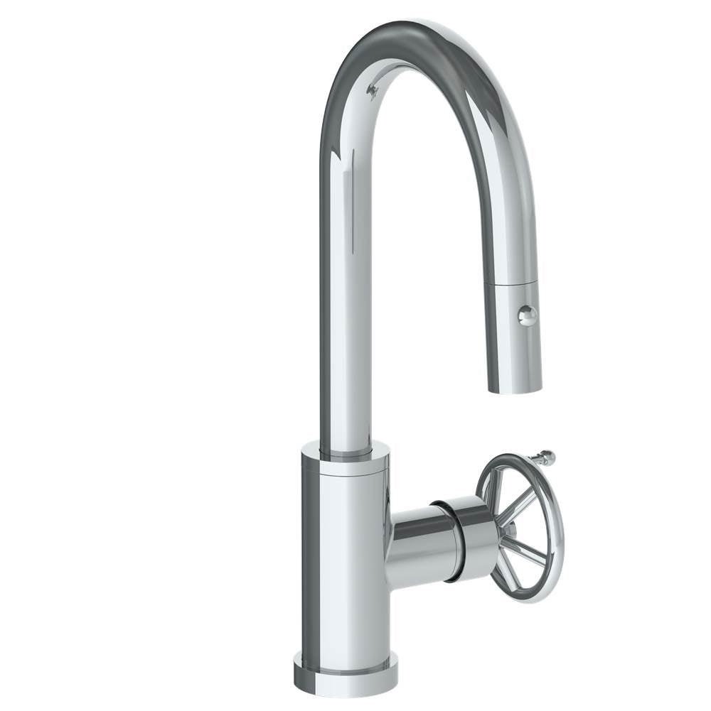 Watermark 31-9.3PG2-BKA1 Deck Mounted 1 Hole Gooseneck Prep Faucet With Pull Down Spray - Parent