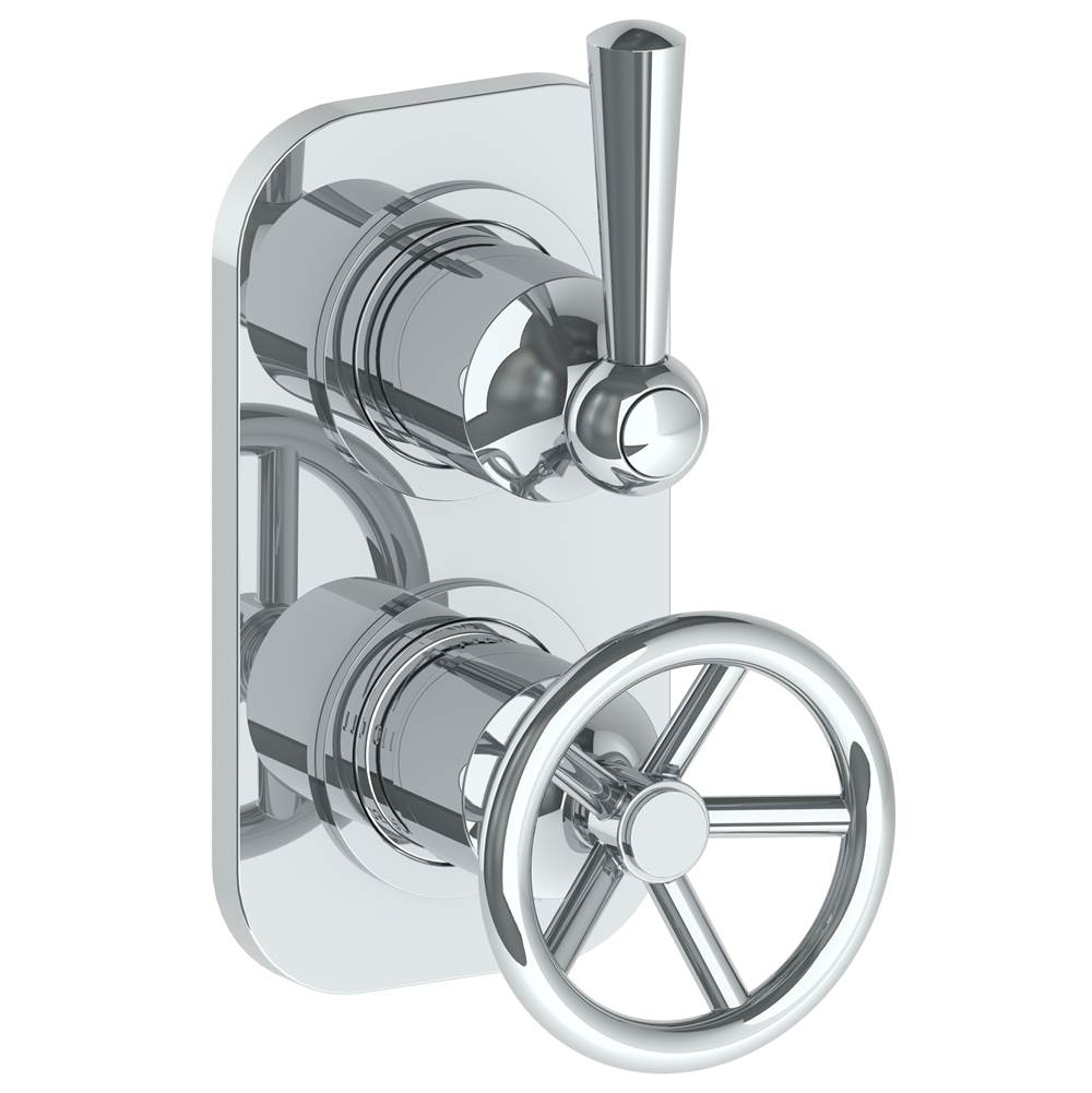 Watermark 31-T25-BK Brooklyn Wall Mounted Mini Thermostatic Shower Trim With Built-In Control 3-1/2" X 6-1/4"