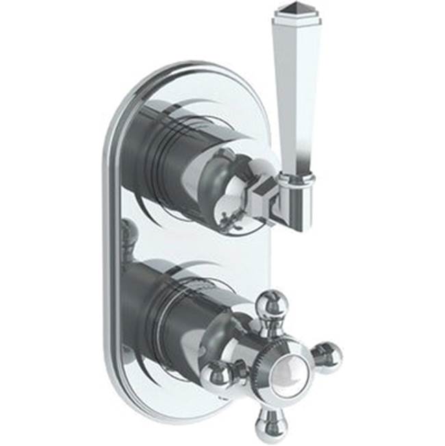 Watermark 312-T25-Y Wall Mounted Mini Thermostatic Shower Trim With Built-In Control, 3 1/2" X 6 1/4". - Parent
