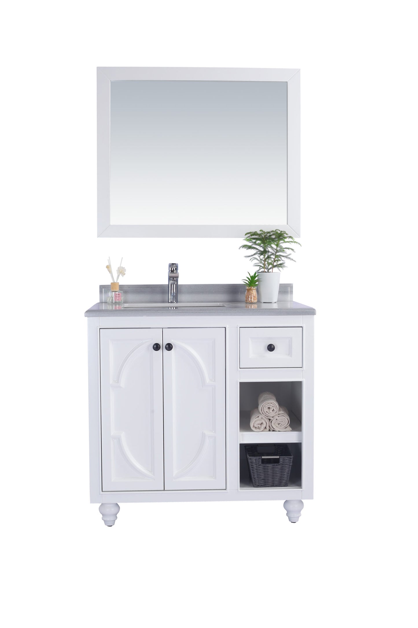 Laviva 313613-36W Odyssey 36" Bathroom Vanity with Countertop