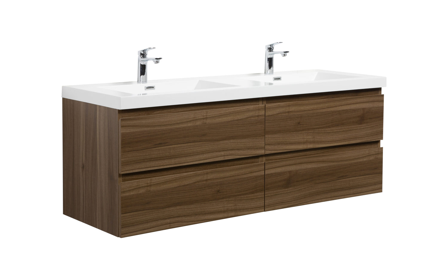 Laviva 313AUR-60D Aurora 60" Wall Hung Double Sink Bathroom Vanity Cabinet