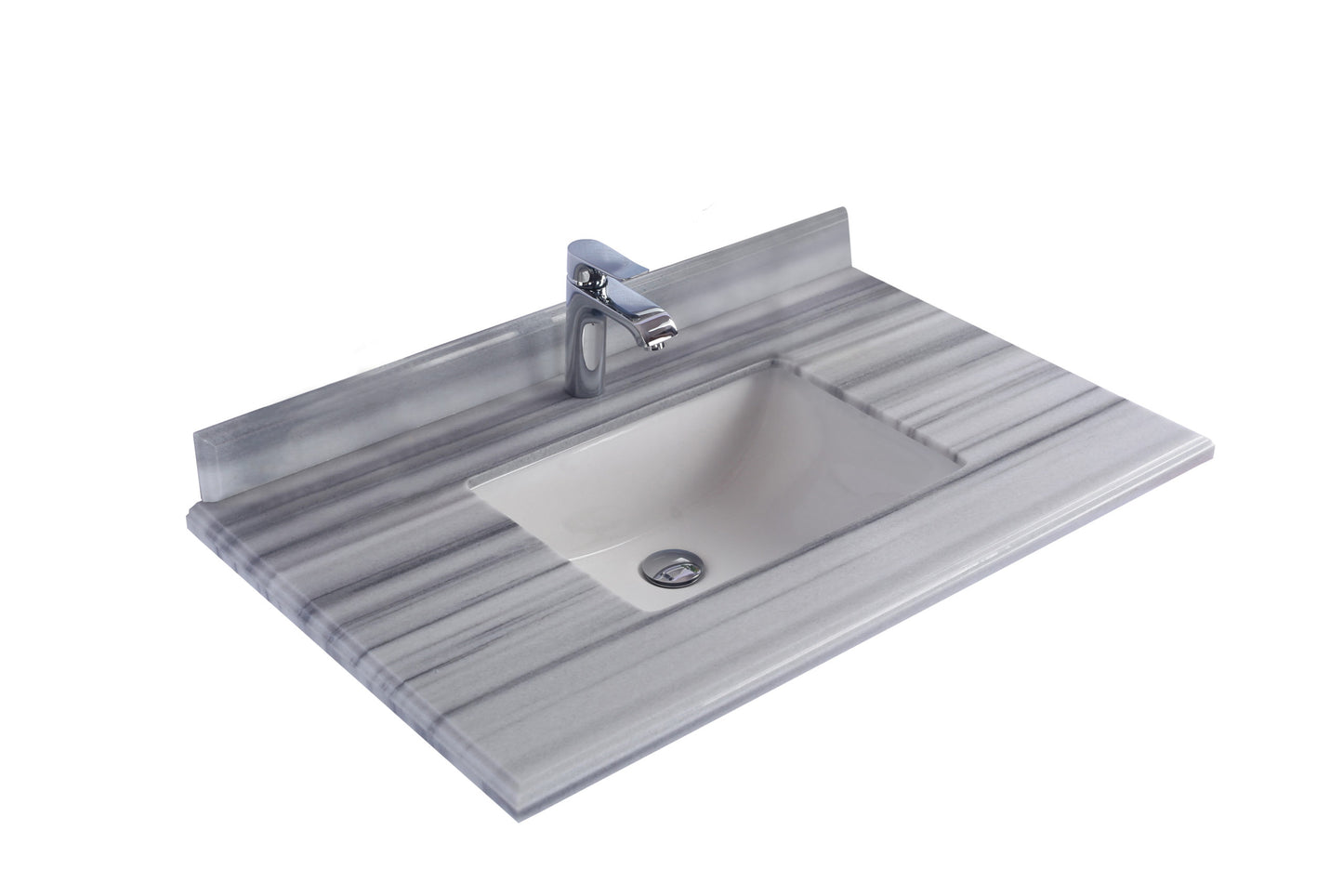 Laviva 313SQ1H-36 Forever 36" Single Hole Countertop with Rectangular Ceramic Sink