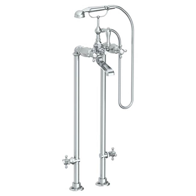 Watermark 314-8.3STP-XX Beverly Floor Standing Bath Set With Hand Shower & Shut-Off Valves
