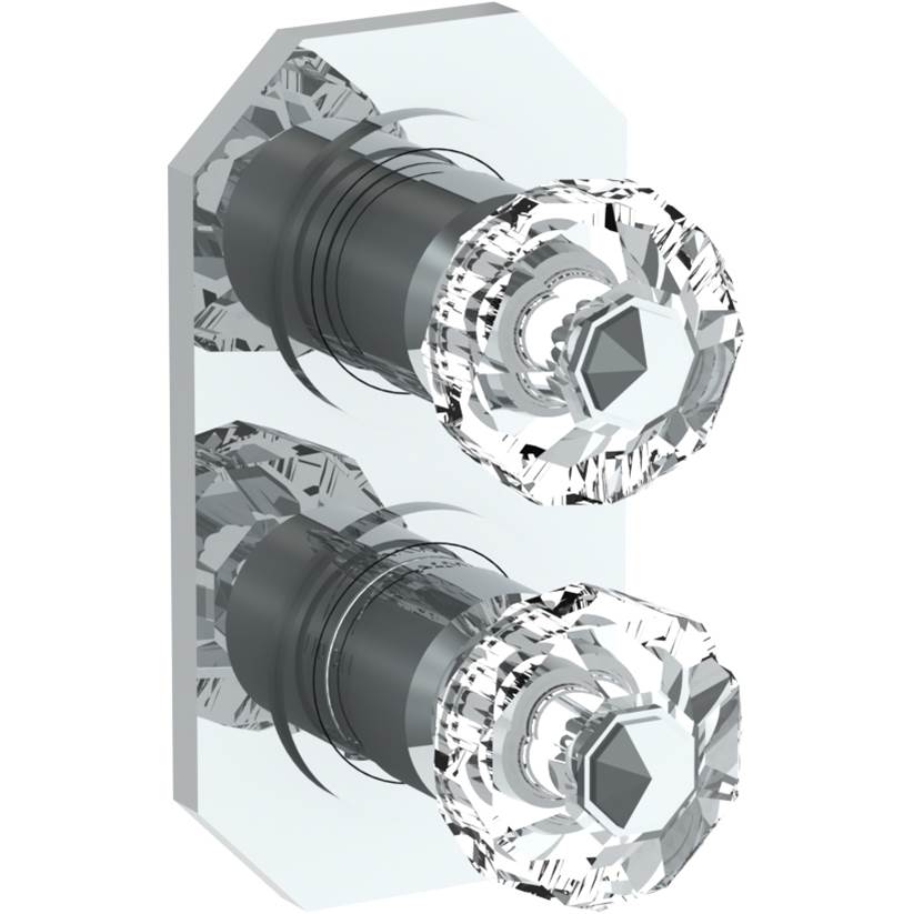Watermark 314-T25-CRY5 Beverly Wall Mounted Mini Thermostatic Shower Trim With Built-In Control 3-1/2" X 6-1/4".