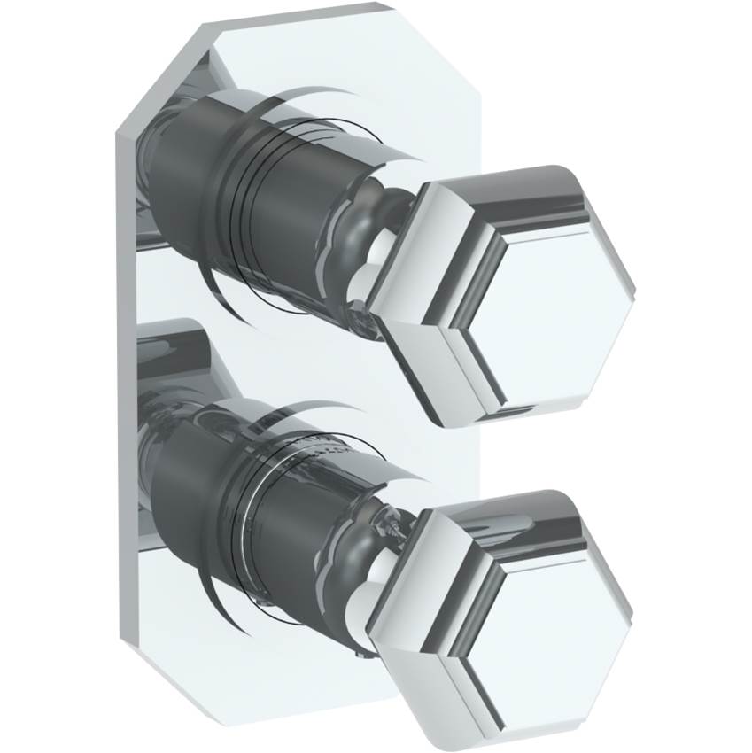 Watermark 314-T25-T6 Beverly Wall Mounted Mini Thermostatic Shower Trim With Built-In Control 3-1/2" X 6-1/4".